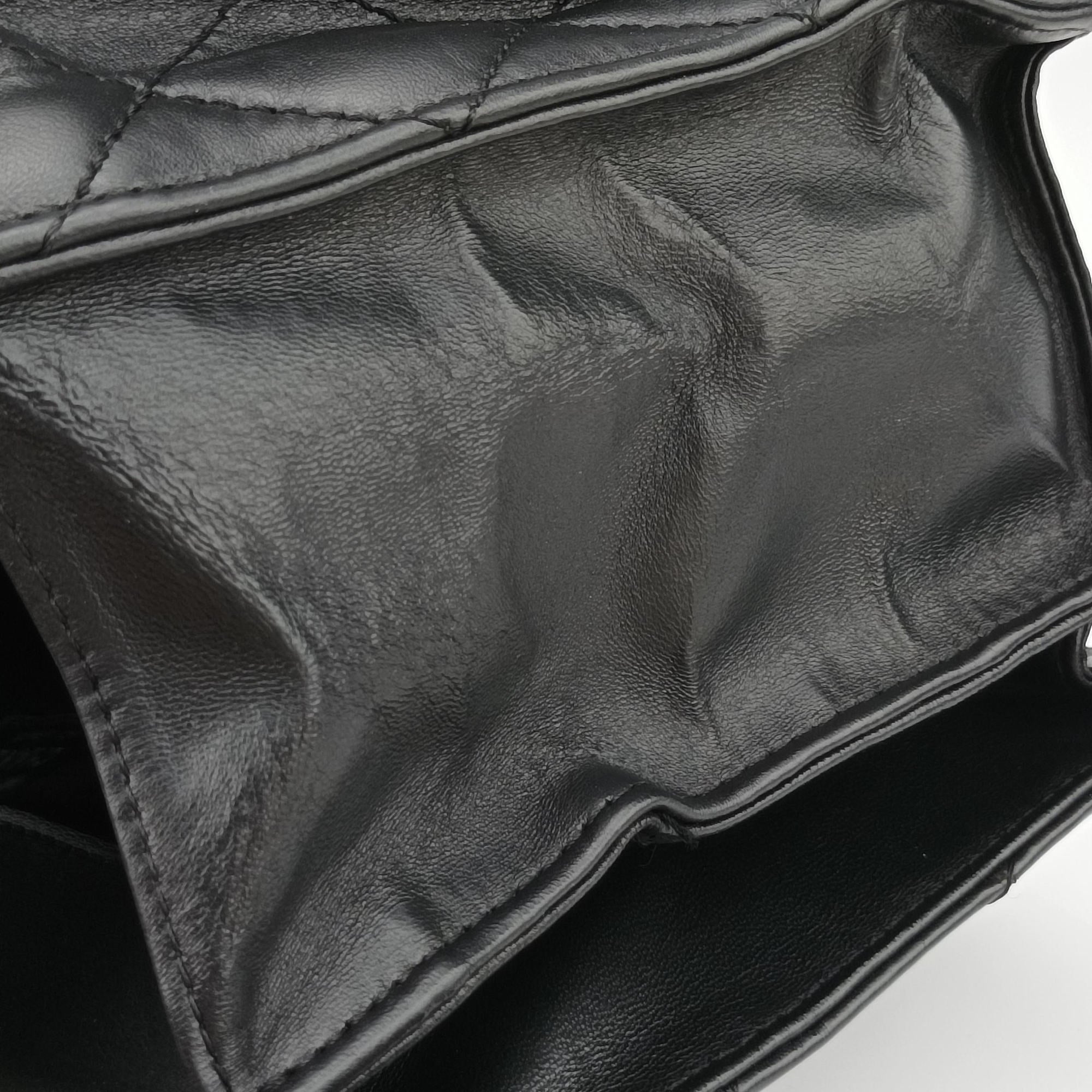 Pre-owned Chanel 2.55 Matelasse Black lambskin A65613 shoulderbag | stylenewstar
