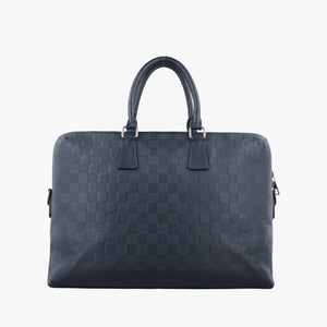 Vintage Louis Vuitton Porte Documents Jour navy Damier Infini N48224 handbag | stylenewstar