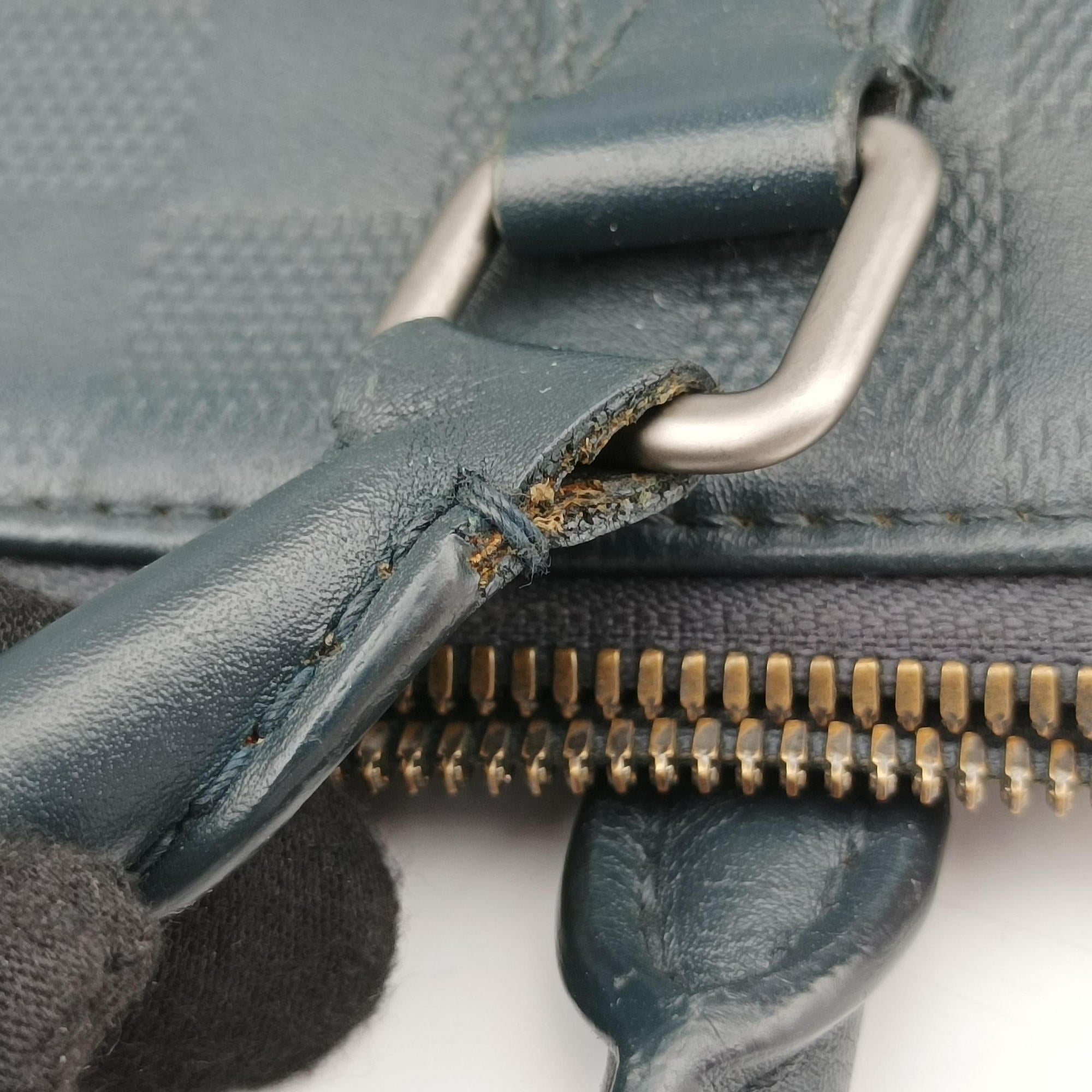 Vintage Louis Vuitton Porte Documents Jour navy Damier Infini N48224 handbag | stylenewstar