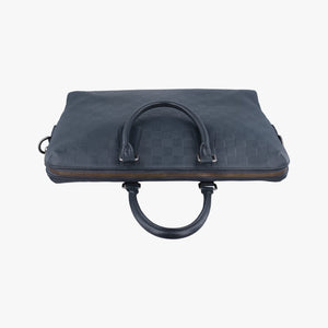 Vintage Louis Vuitton Porte Documents Jour navy Damier Infini N48224 handbag | stylenewstar