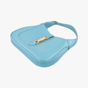 Pre-owned Gucci JACKIE 1961 Blue Leather 637091 shoulderbag | stylenewstar