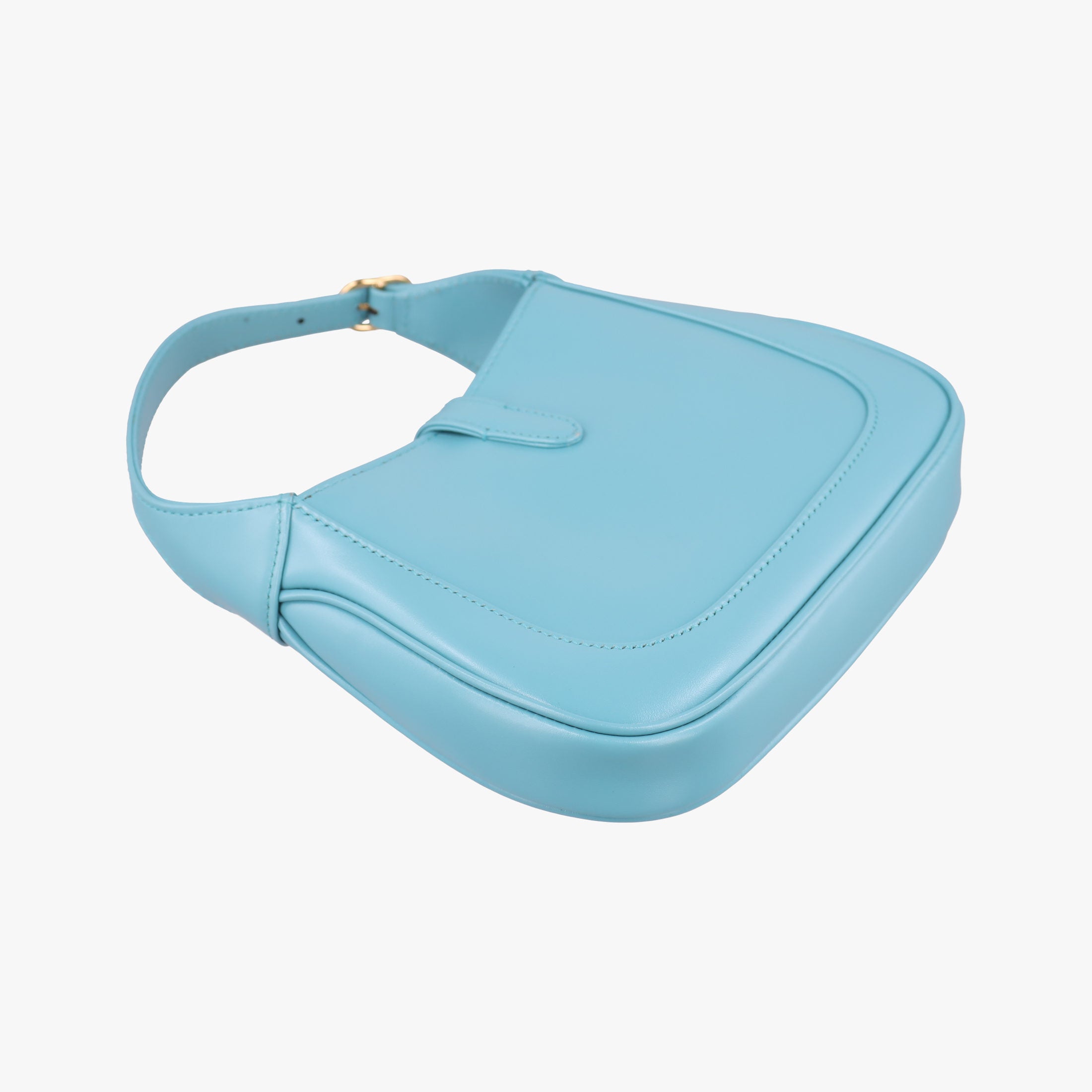 Pre-owned Gucci JACKIE 1961 Blue Leather 637091 shoulderbag | stylenewstar