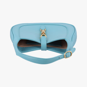 Pre-owned Gucci JACKIE 1961 Blue Leather 637091 shoulderbag | stylenewstar