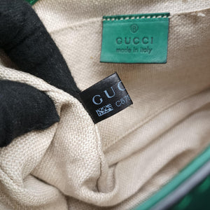 Pre-owned Gucci Snaffle Bit Green Leather 263956 shoulderbag | stylenewstar