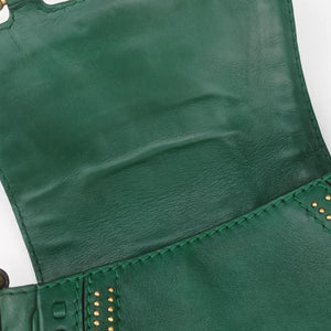 Pre-owned Gucci Snaffle Bit Green Leather 263956 shoulderbag | stylenewstar