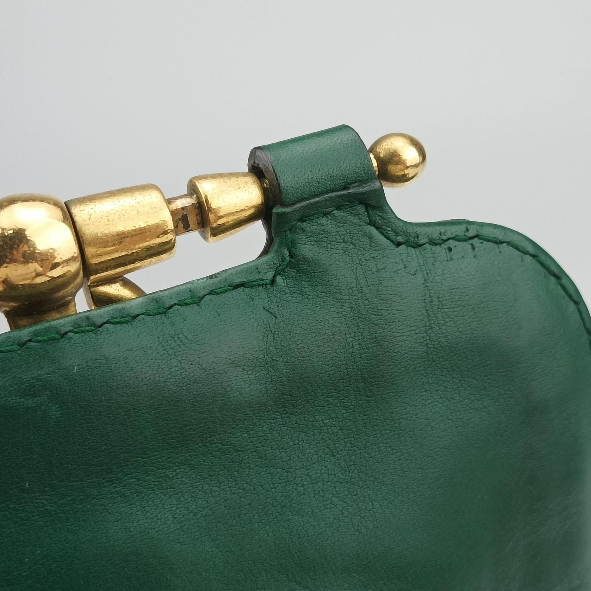 Pre-owned Gucci Snaffle Bit Green Leather 263956 shoulderbag | stylenewstar