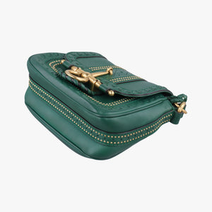 Pre-owned Gucci Snaffle Bit Green Leather 263956 shoulderbag | stylenewstar