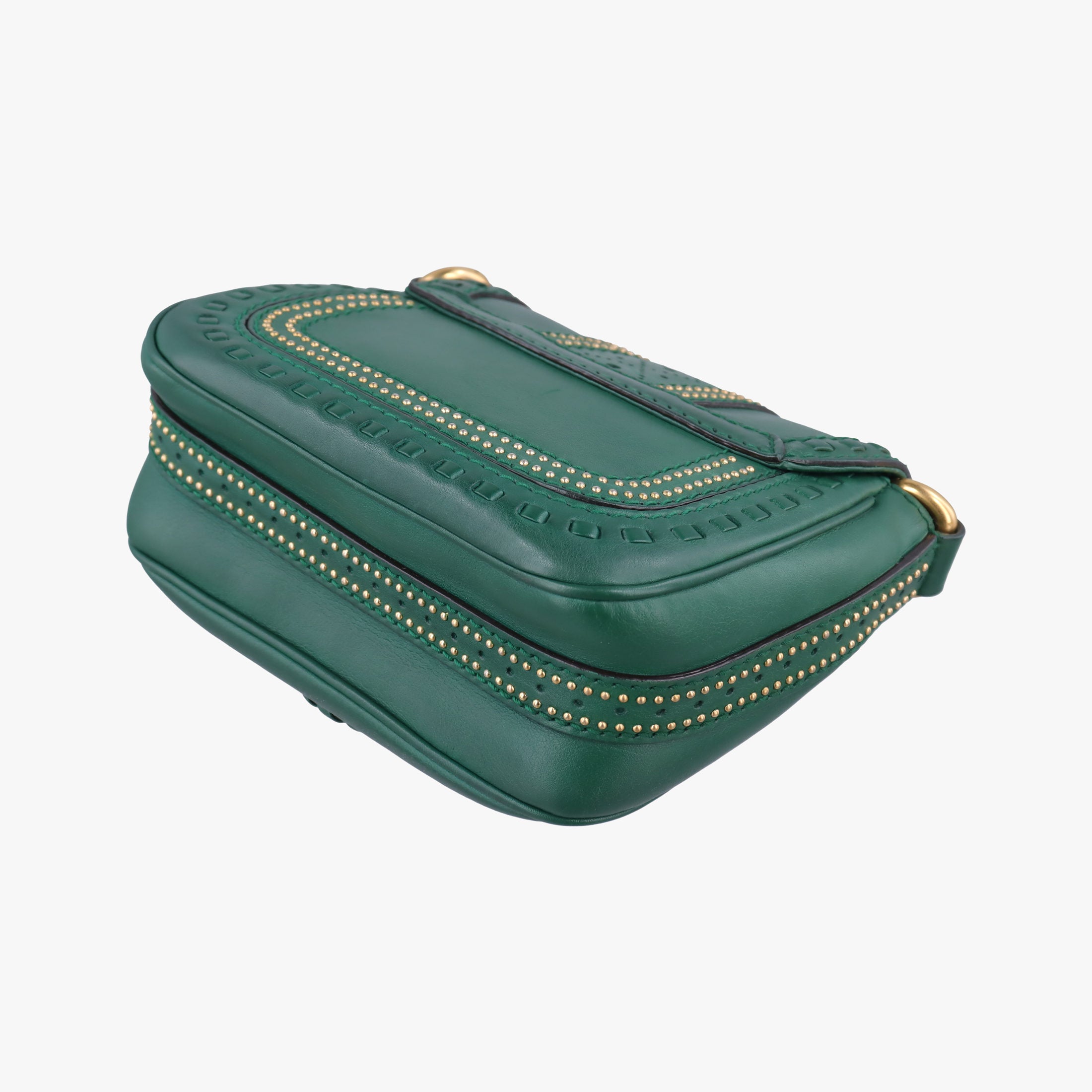 Pre-owned Gucci Snaffle Bit Green Leather 263956 shoulderbag | stylenewstar