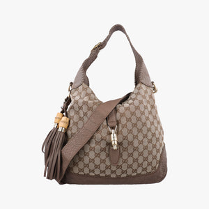 Vintage Gucci New Jackie Brown canvas×leather 246907 shoulderbag | stylenewstar
