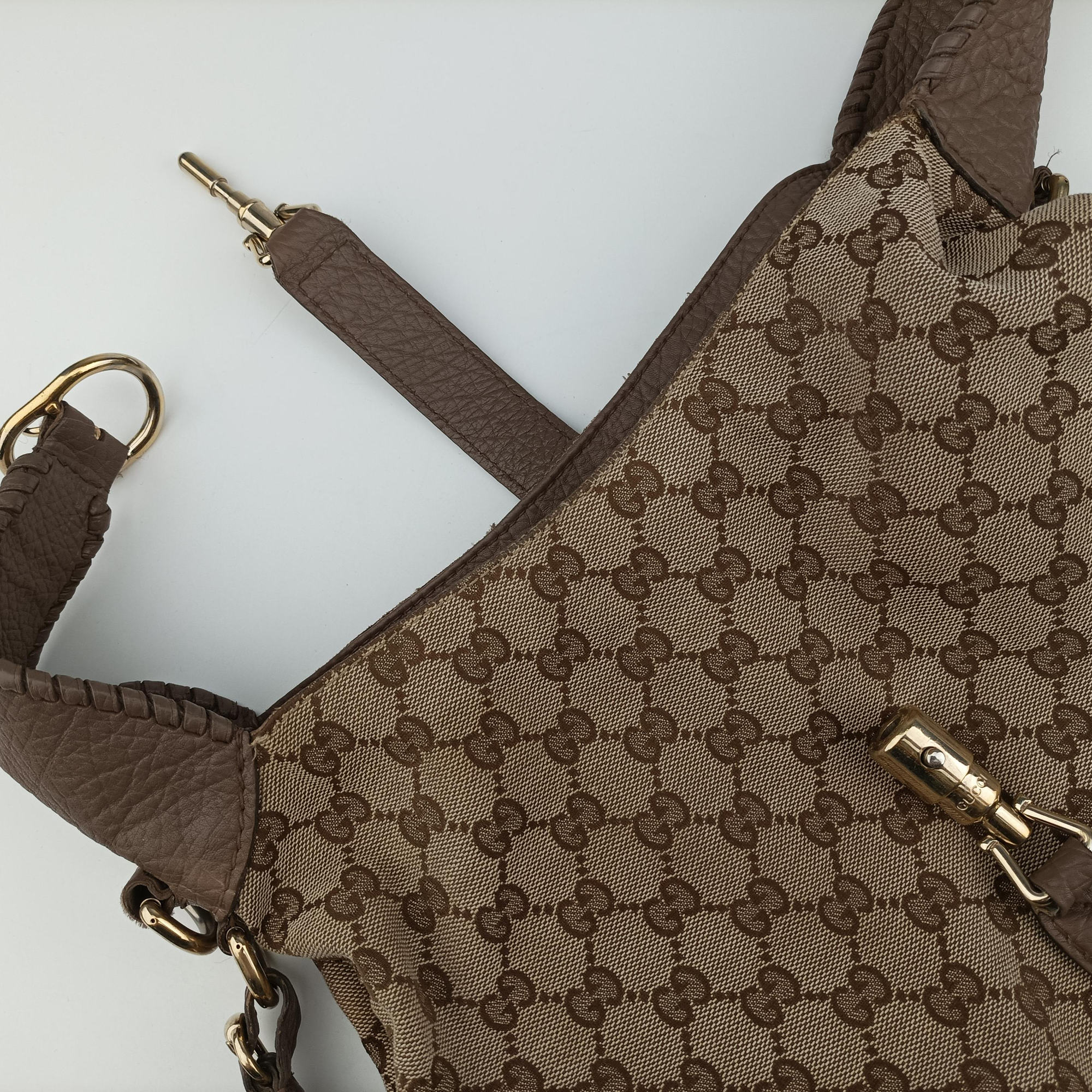 Vintage Gucci New Jackie Brown canvas×leather 246907 shoulderbag | stylenewstar