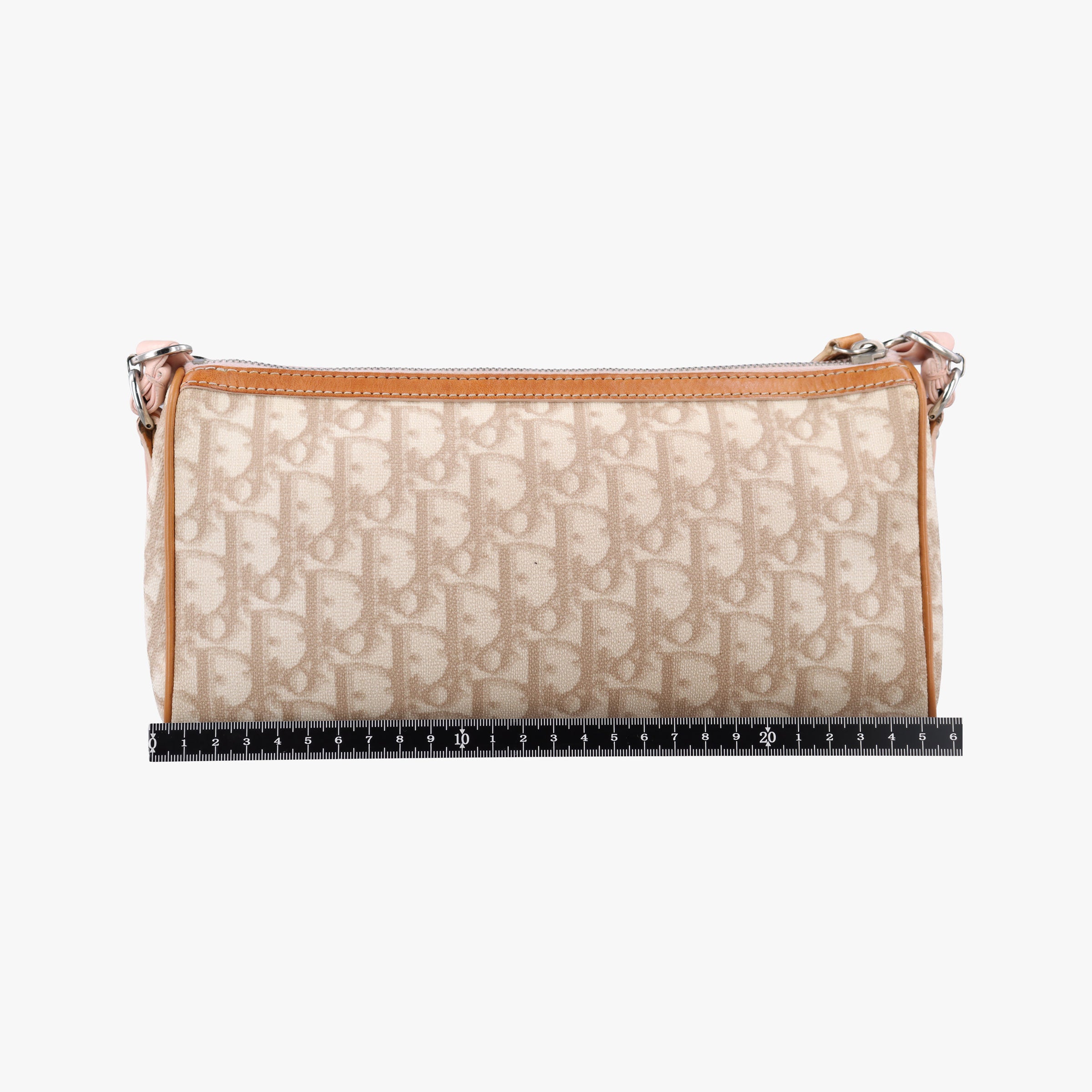 Vintage Christian Dior Trotter Romantique Beige x Pink x Brown PVC Coated canvas x leather  shoulderbag | stylenewstar
