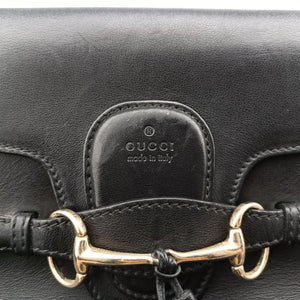 Pre-owned Gucci Emily Black Leather 295403 shoulderbag | stylenewstar