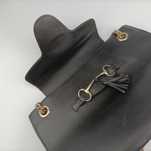 Pre-owned Gucci Emily Black Leather 295403 shoulderbag | stylenewstar