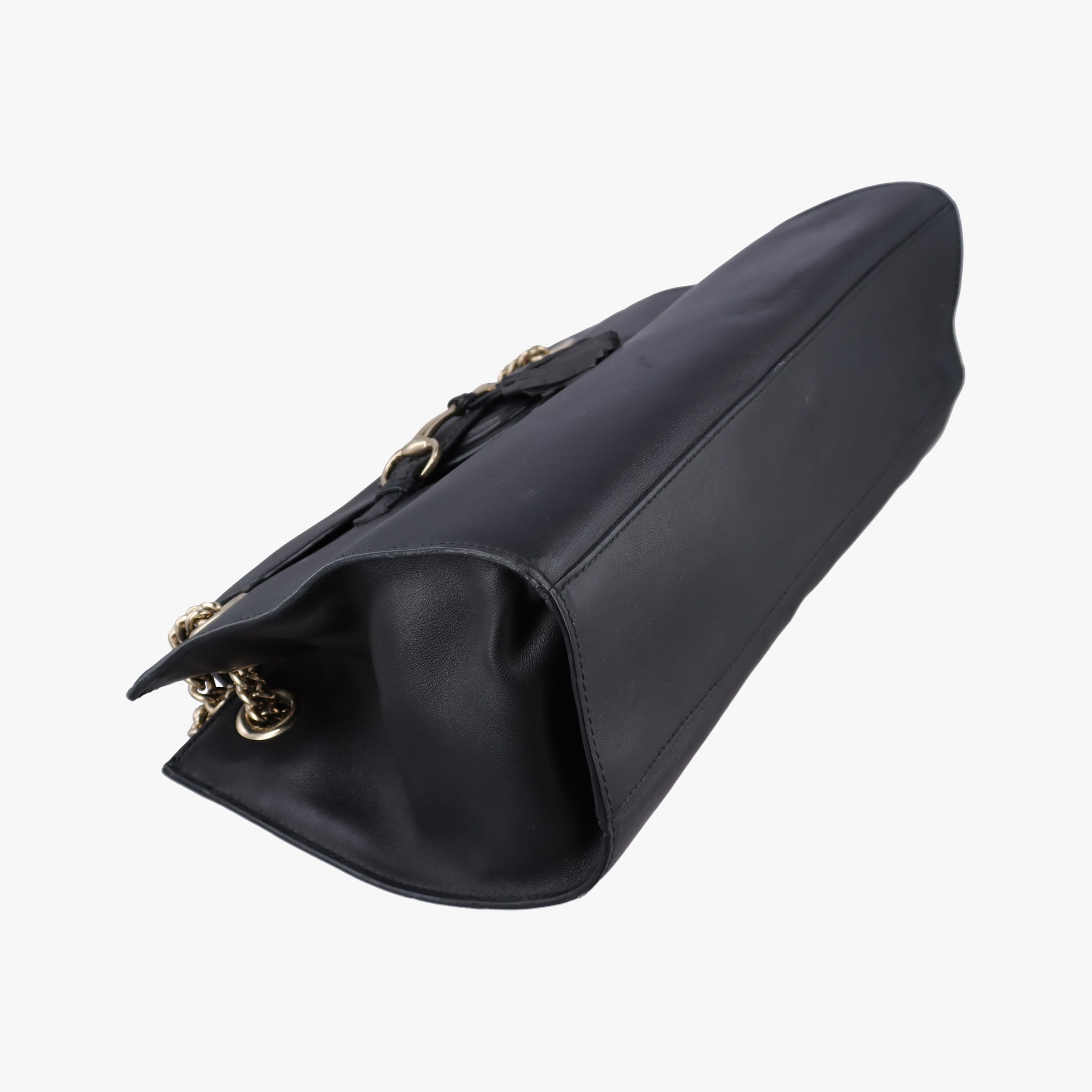 Pre-owned Gucci Emily Black Leather 295403 shoulderbag | stylenewstar