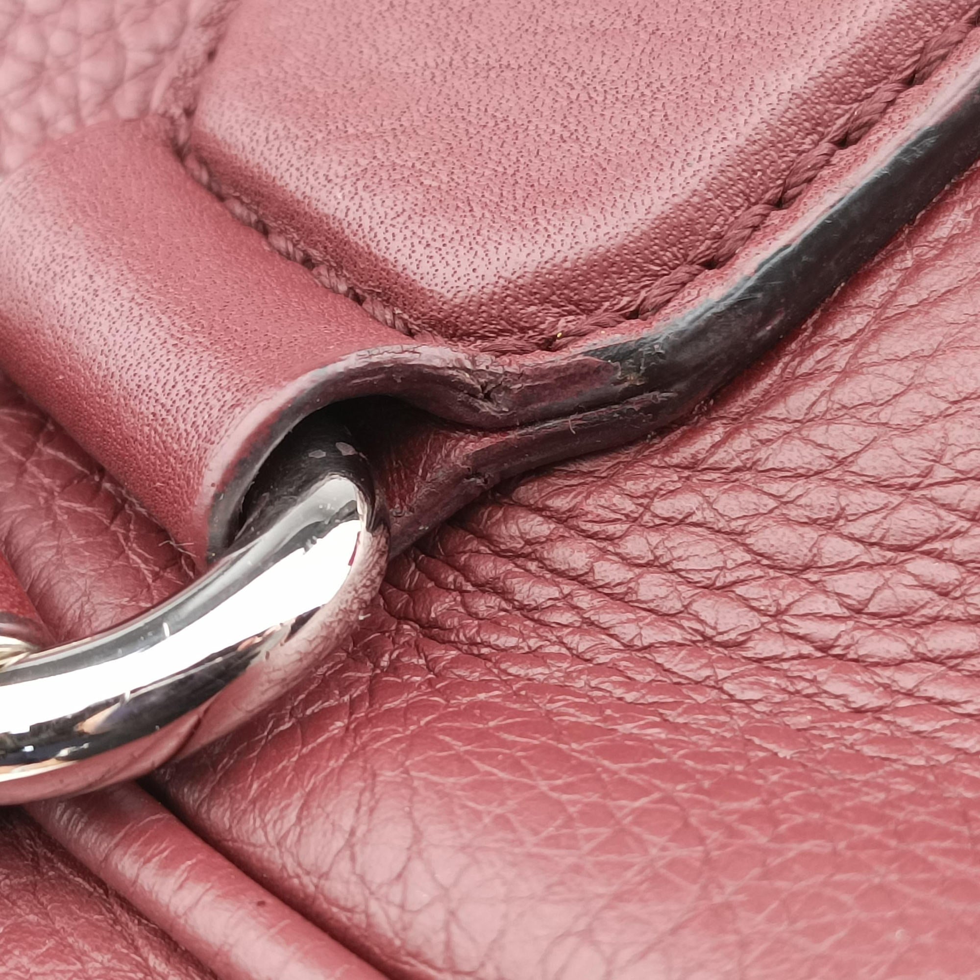 Pre-owned Gucci Interlocking G Soho business Burgundy Leather 322057 handbag | stylenewstar