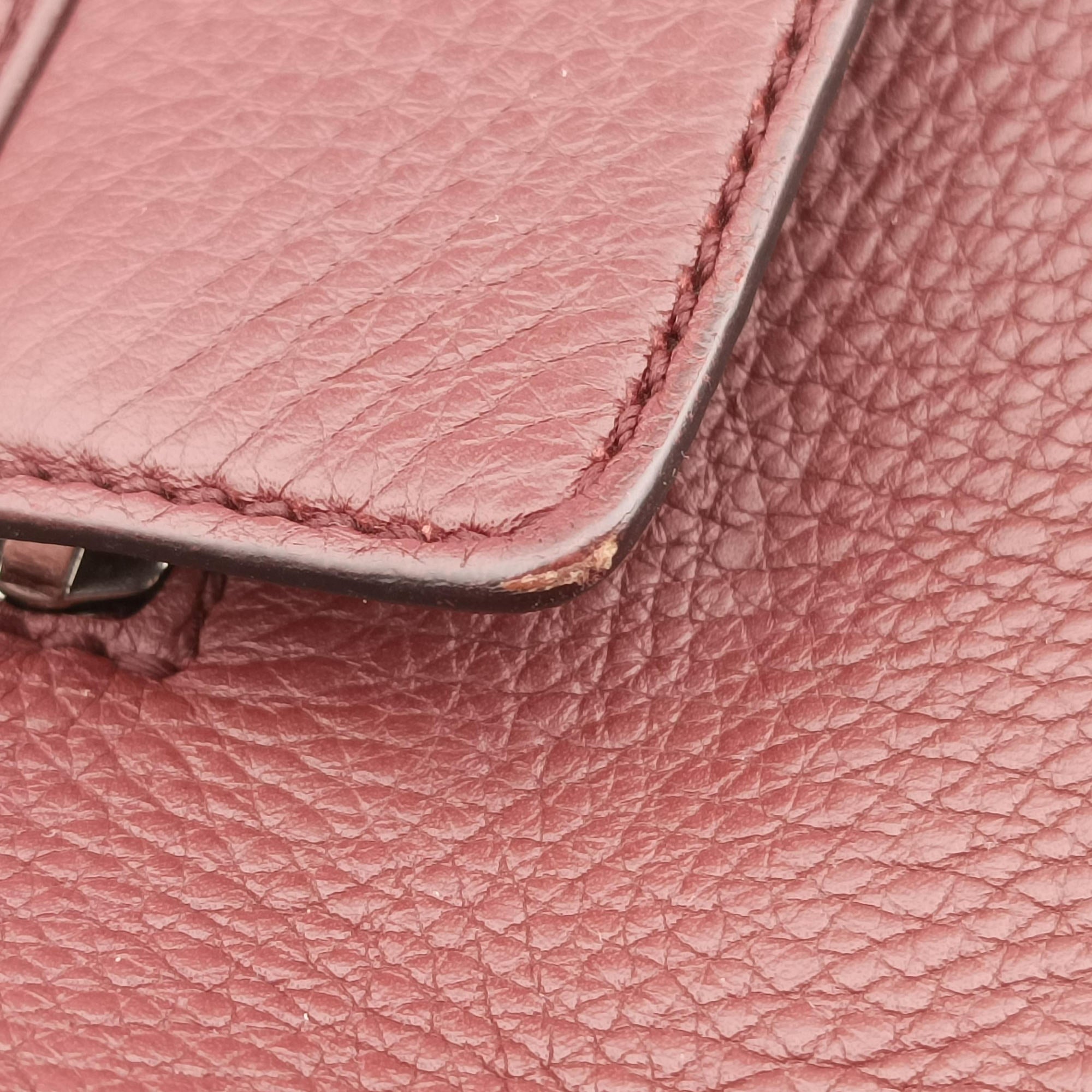 Pre-owned Gucci Interlocking G Soho business Burgundy Leather 322057 handbag | stylenewstar