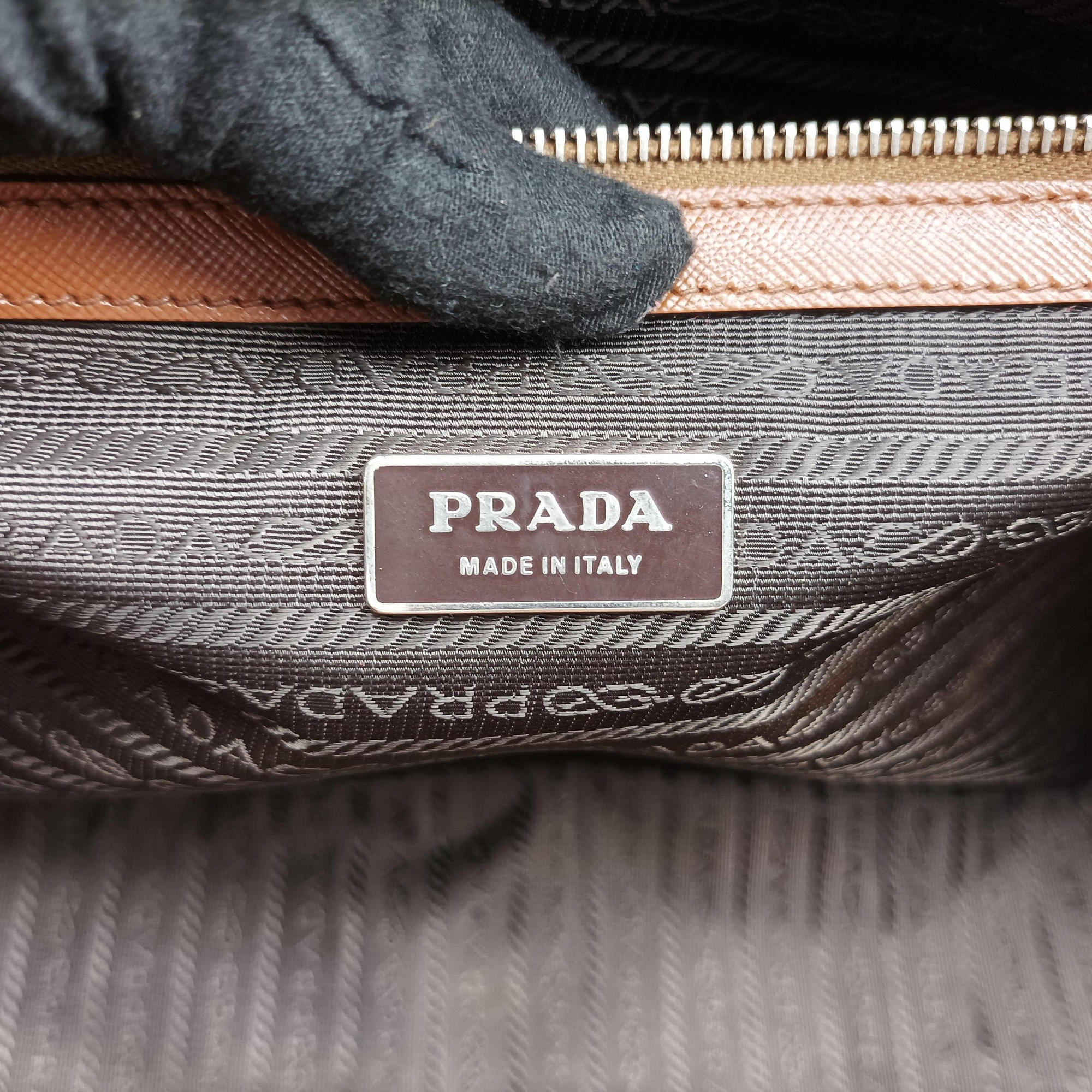 Vintage Prada business bag briefcase Brown SAFFIANO Leather 2VE363 handbag | stylenewstar