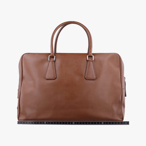 Vintage Prada business bag briefcase Brown SAFFIANO Leather 2VE363 handbag | stylenewstar