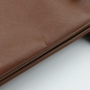 Vintage Prada business bag briefcase Brown SAFFIANO Leather 2VE363 handbag | stylenewstar