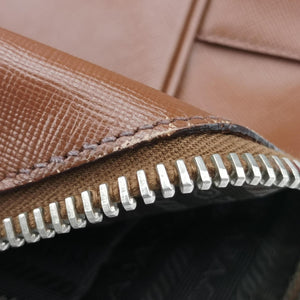Vintage Prada business bag briefcase Brown SAFFIANO Leather 2VE363 handbag | stylenewstar