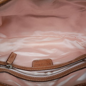 Vintage Christian Dior Romantique Trotter Beige x White xBrown PVC Coated Canvas x leather  handbag | stylenewstar