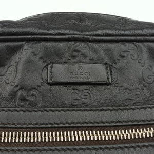 Secondhand Gucci Guccissima Messenger Black Leather 201448 shoulderbag | stylenewstar