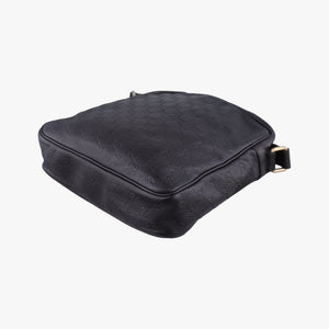 Secondhand Gucci Guccissima Messenger Black Leather 201448 shoulderbag | stylenewstar