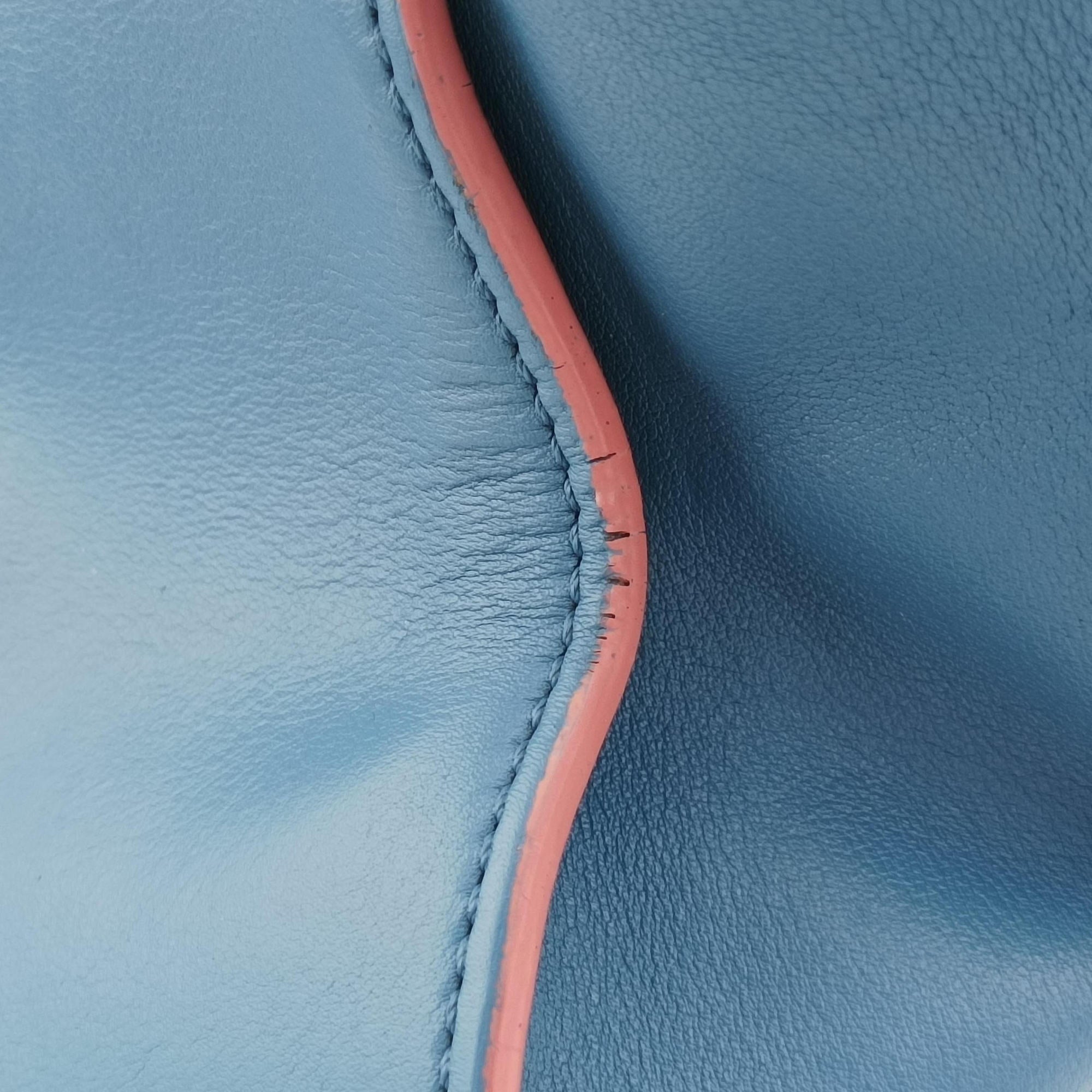 Pre-owned Fendi Petite 3Jours Blue Leather 8BH333 shoulderbag | stylenewstar