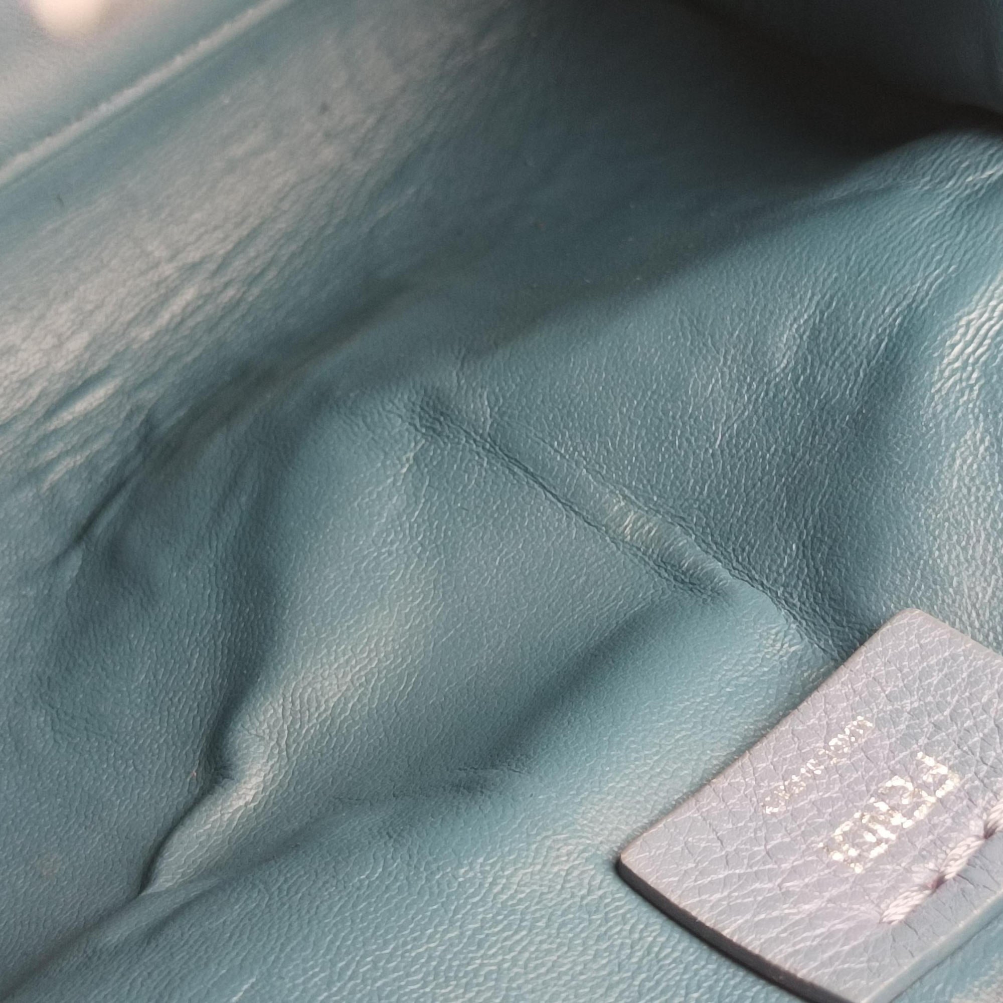 Pre-owned Fendi Petite 3Jours Blue Leather 8BH333 shoulderbag | stylenewstar