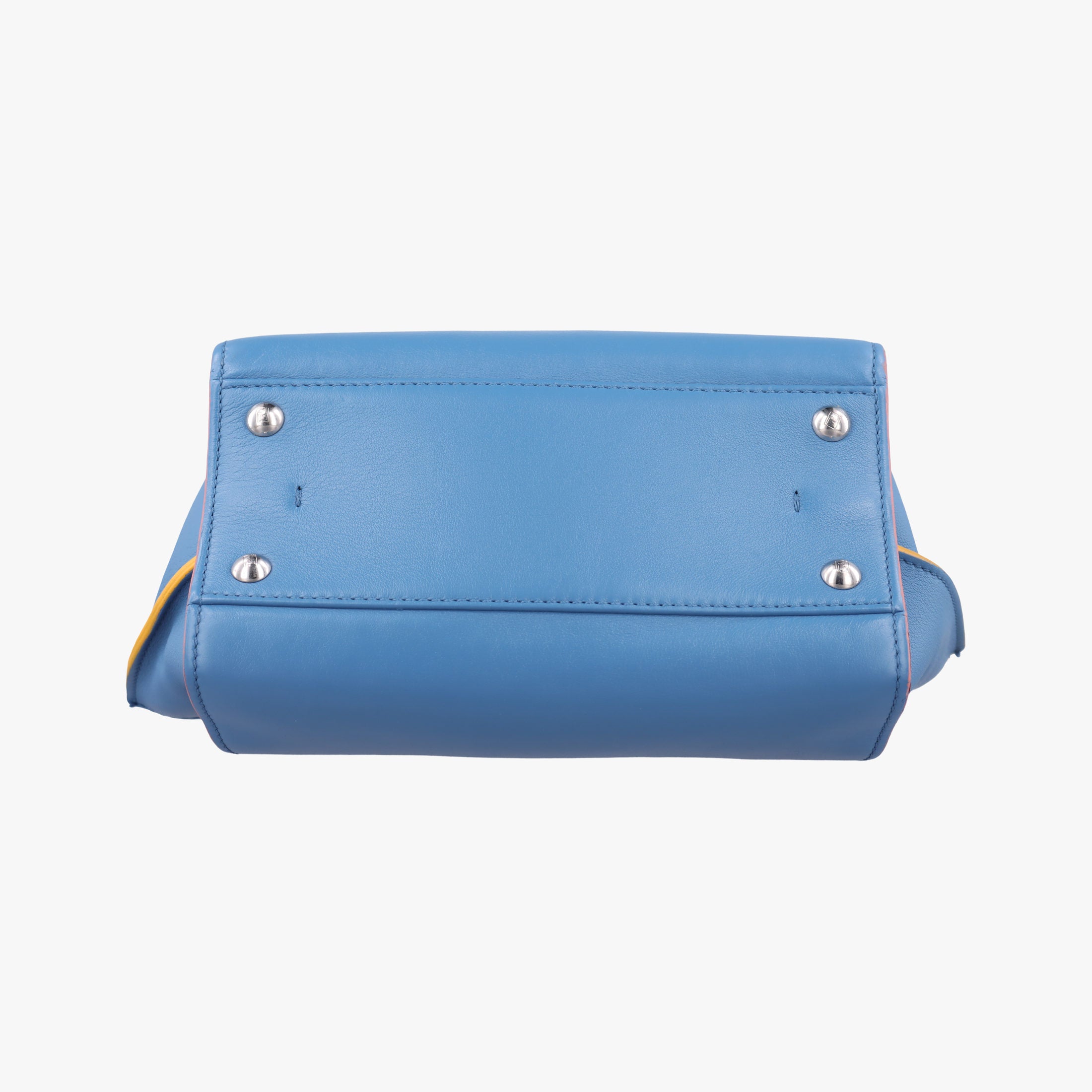 Pre-owned Fendi Petite 3Jours Blue Leather 8BH333 shoulderbag | stylenewstar