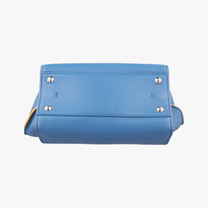 Pre-owned Fendi Petite 3Jours Blue Leather 8BH333 shoulderbag | stylenewstar