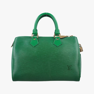 Pre-owned Louis Vuitton Speedy 25 Borneo Green Epi M43014 handbag | stylenewstar