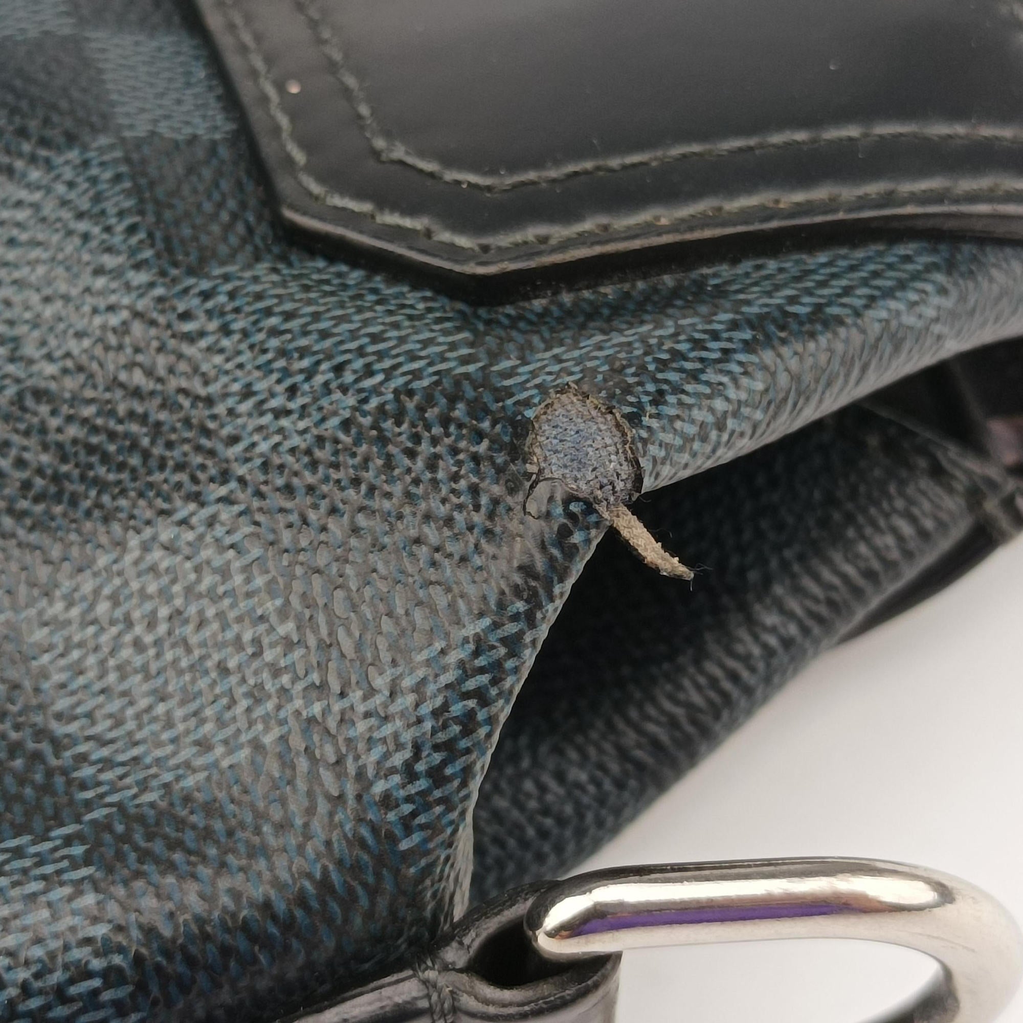 Secondhand Louis Vuitton Messenger Greenwich Navy×Noir Damier Cobalt N41348 shoulderbag | stylenewstar
