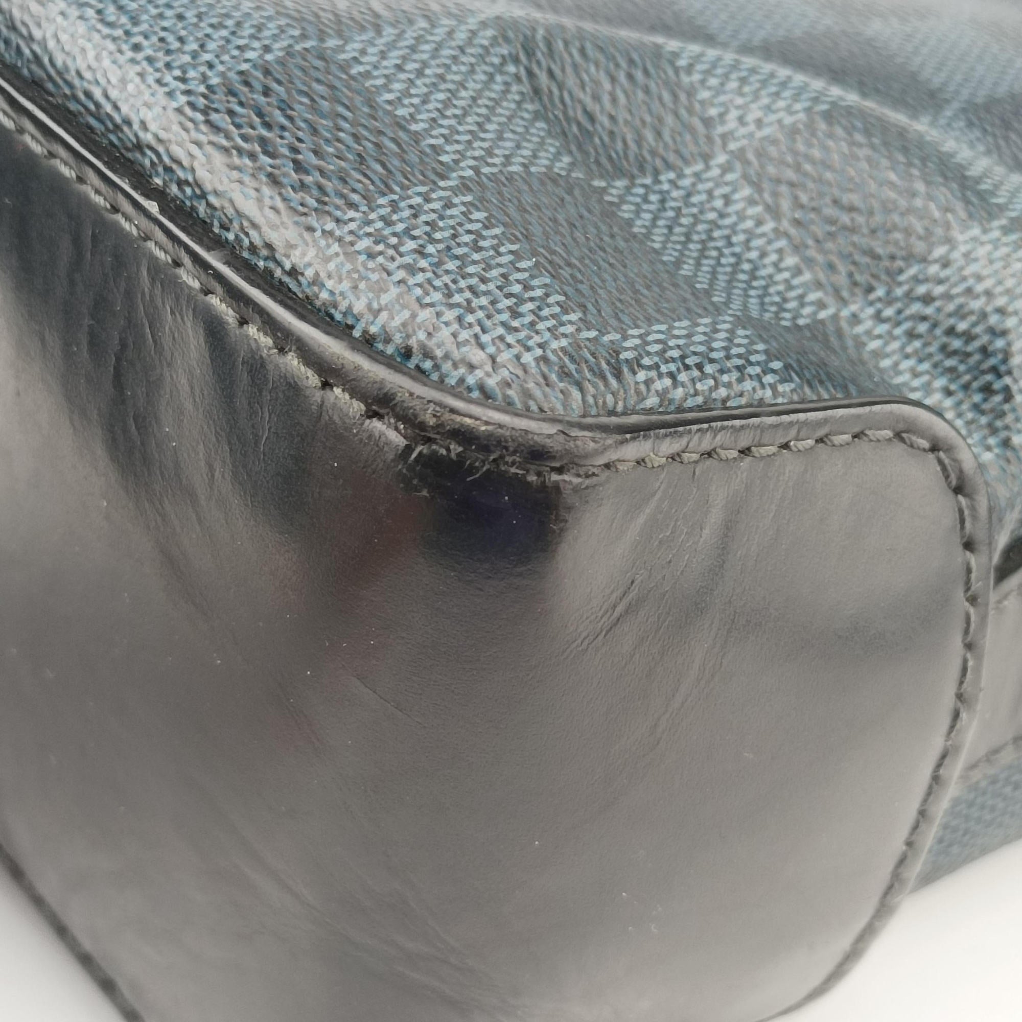 Secondhand Louis Vuitton Messenger Greenwich Navy×Noir Damier Cobalt N41348 shoulderbag | stylenewstar