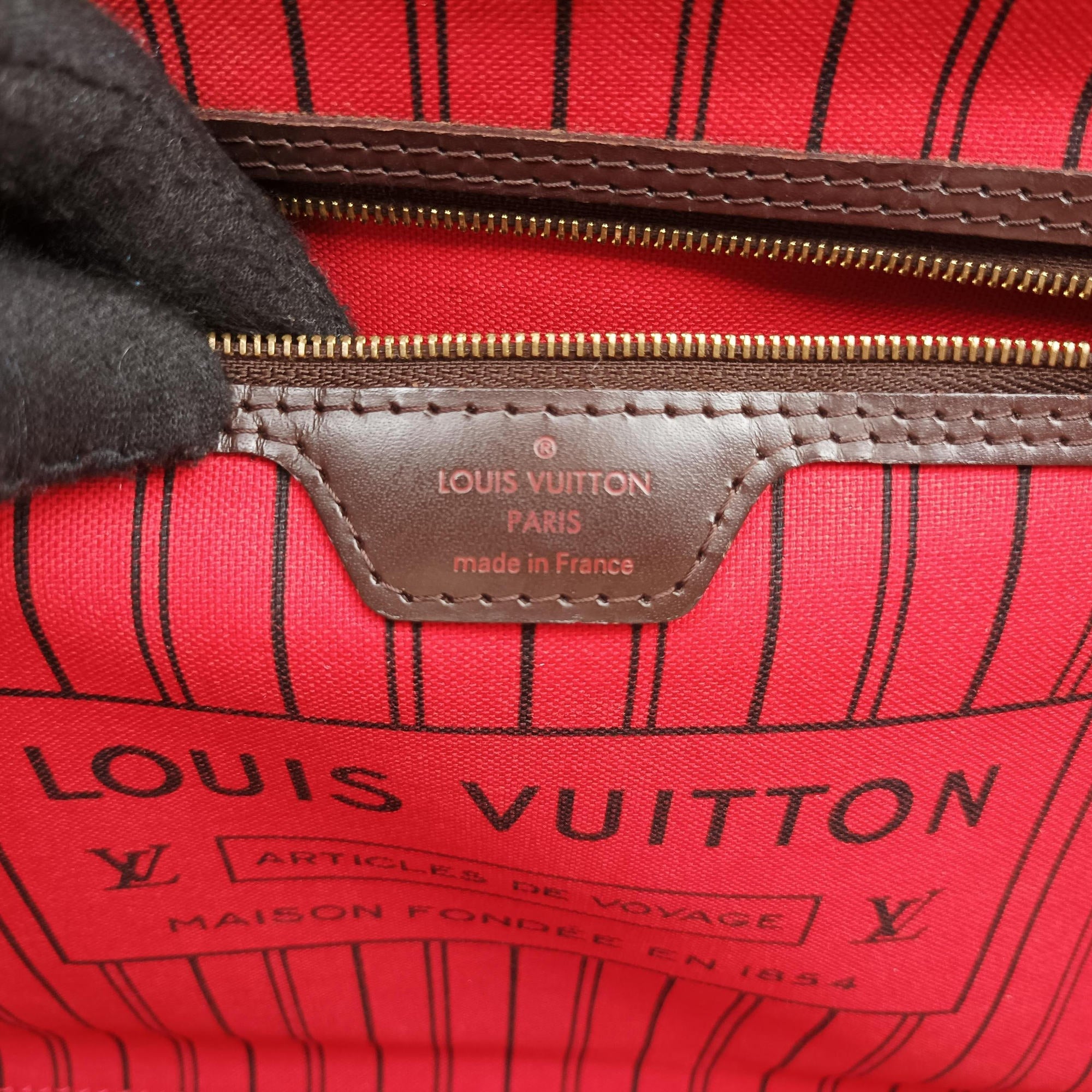 Pre-owned Louis Vuitton NEVERFULL MM EBENE Damier Canvas N51105 shoulderbag | stylenewstar