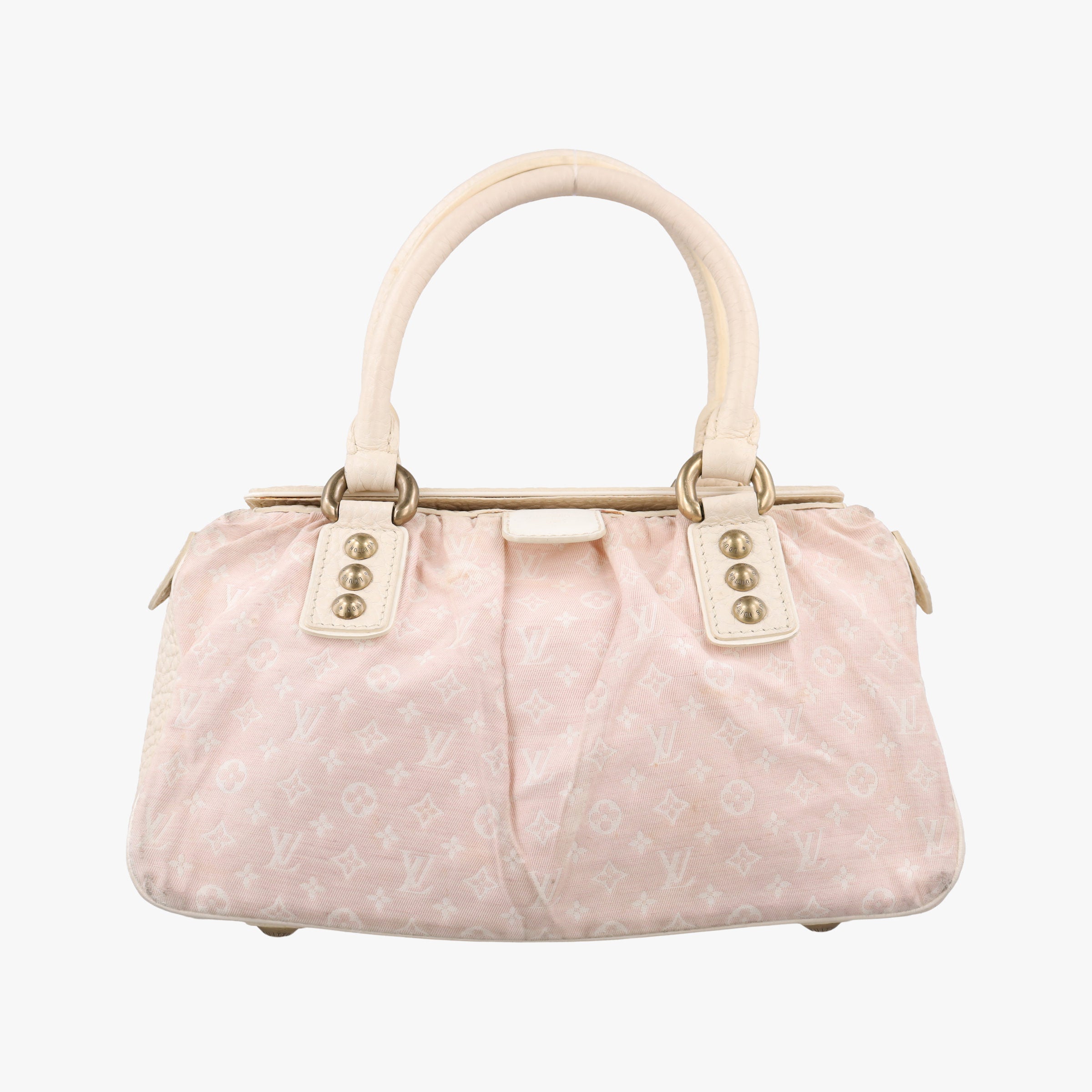 Pre-owned Louis Vuitton Trapeze PM RosePink Monogram Mini Lin	Canvas × Leather M40062 handbag | stylenewstar
