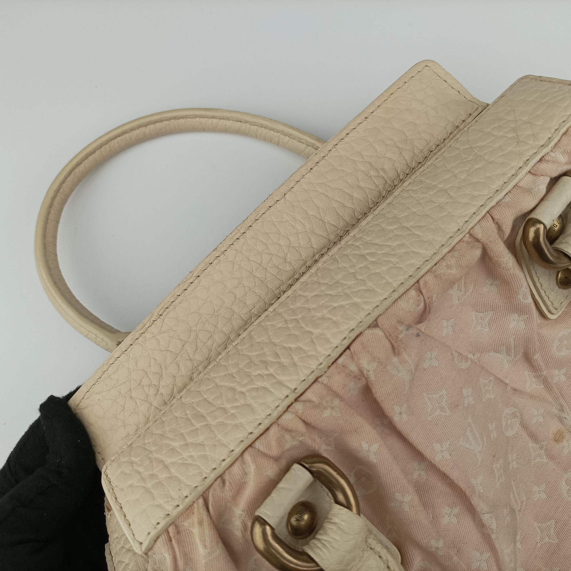 Pre-owned Louis Vuitton Trapeze PM RosePink Monogram Mini Lin	Canvas × Leather M40062 handbag | stylenewstar