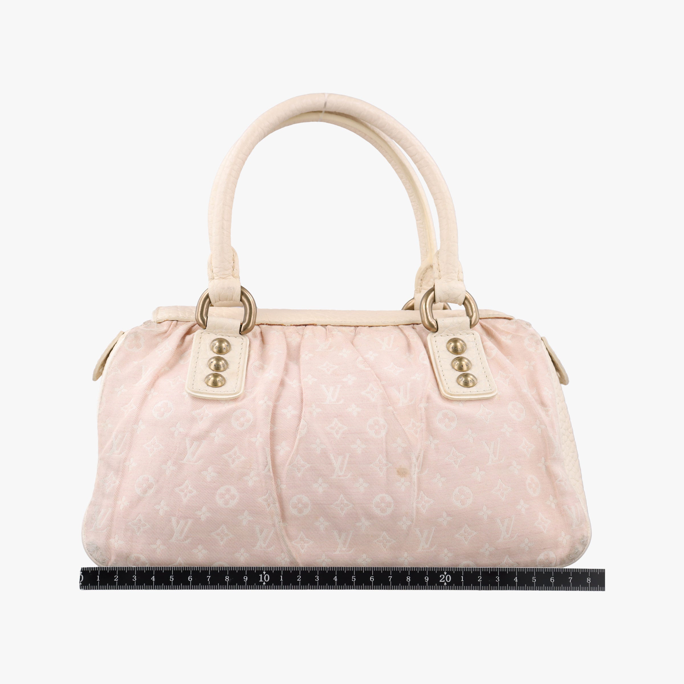 Pre-owned Louis Vuitton Trapeze PM RosePink Monogram Mini Lin	Canvas × Leather M40062 handbag | stylenewstar