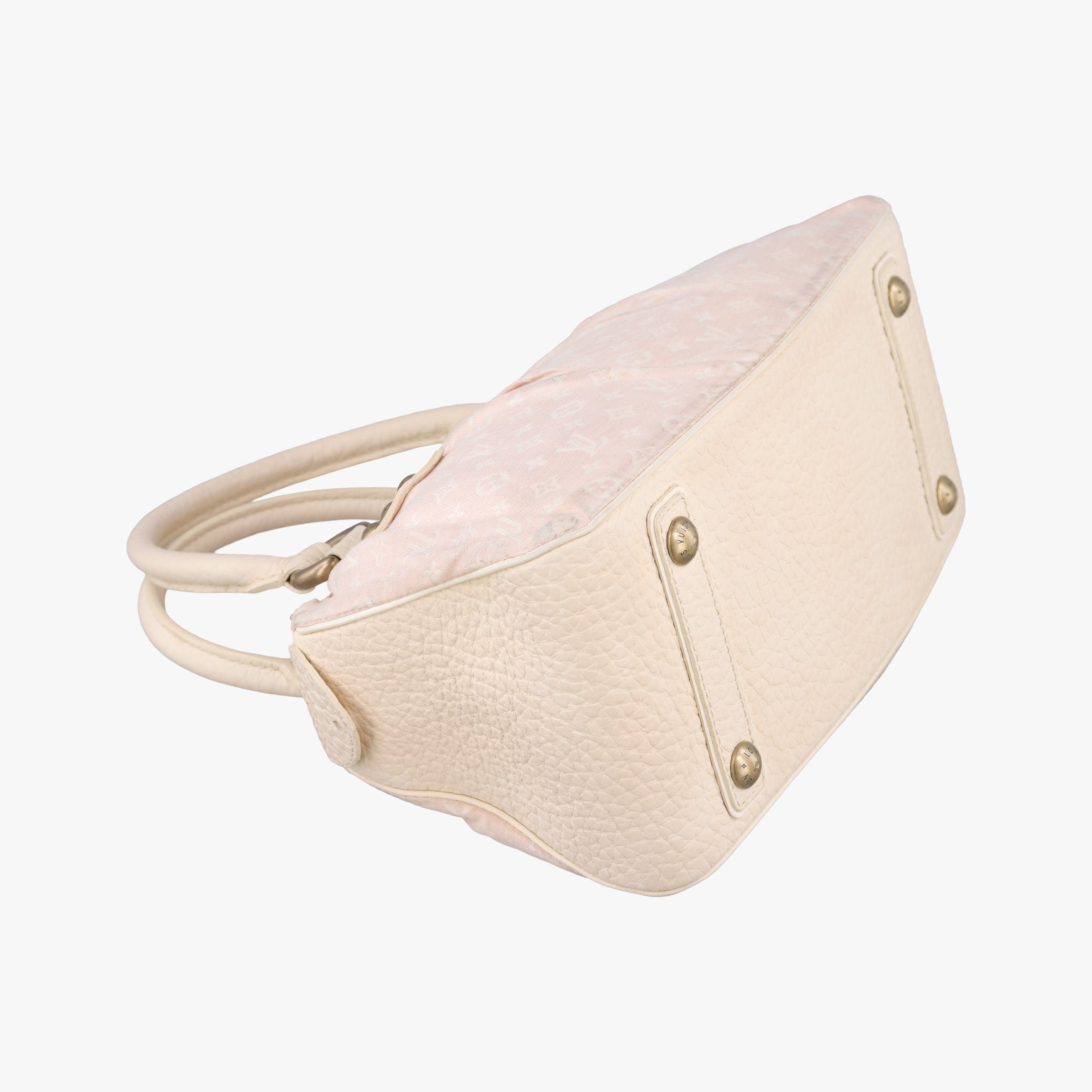 Pre-owned Louis Vuitton Trapeze PM RosePink Monogram Mini Lin	Canvas × Leather M40062 handbag | stylenewstar