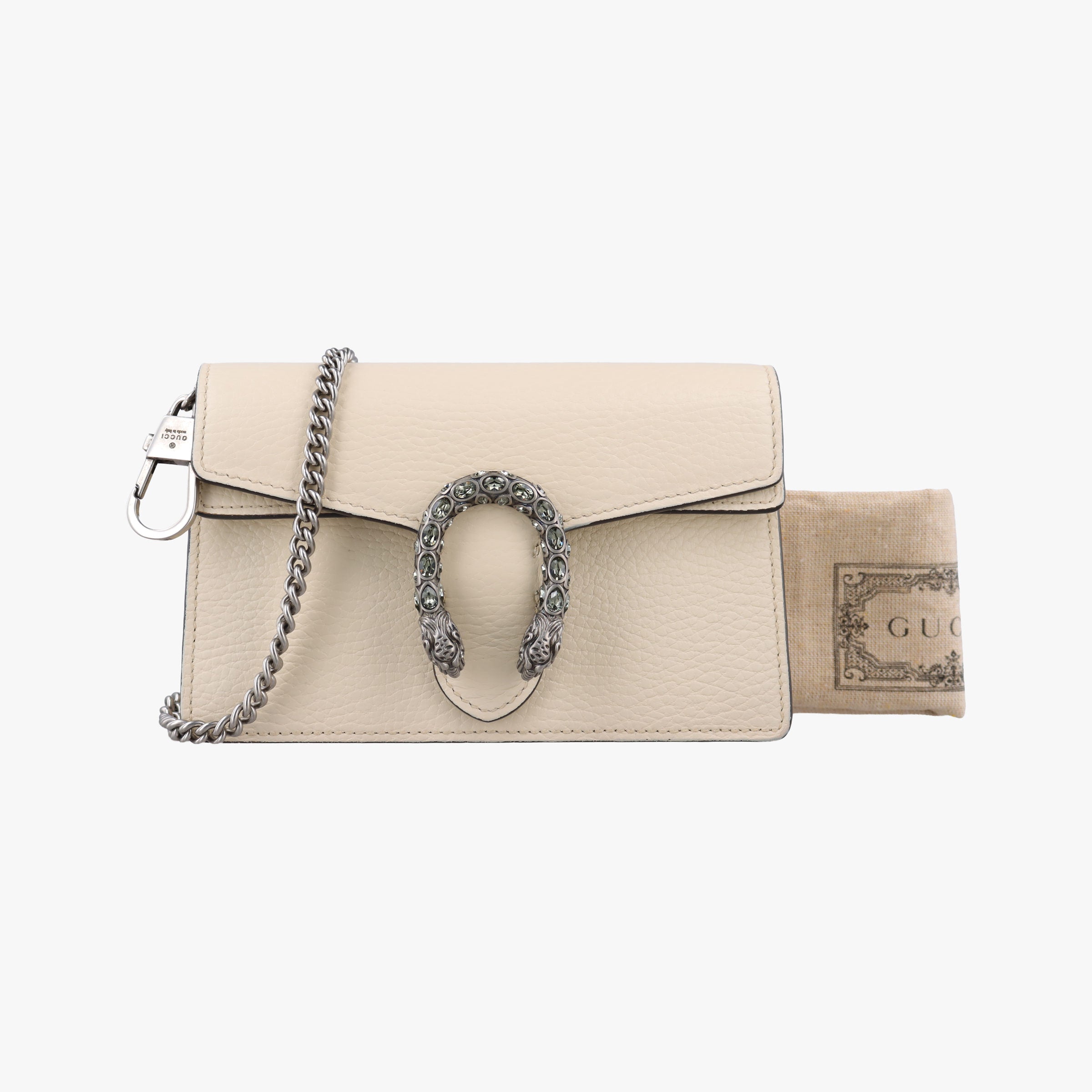 Pre-owned Gucci Dionysus White Leather 476432 shoulderbag | stylenewstar