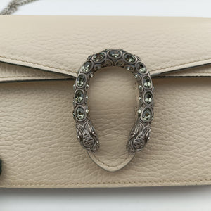 Pre-owned Gucci Dionysus White Leather 476432 shoulderbag | stylenewstar