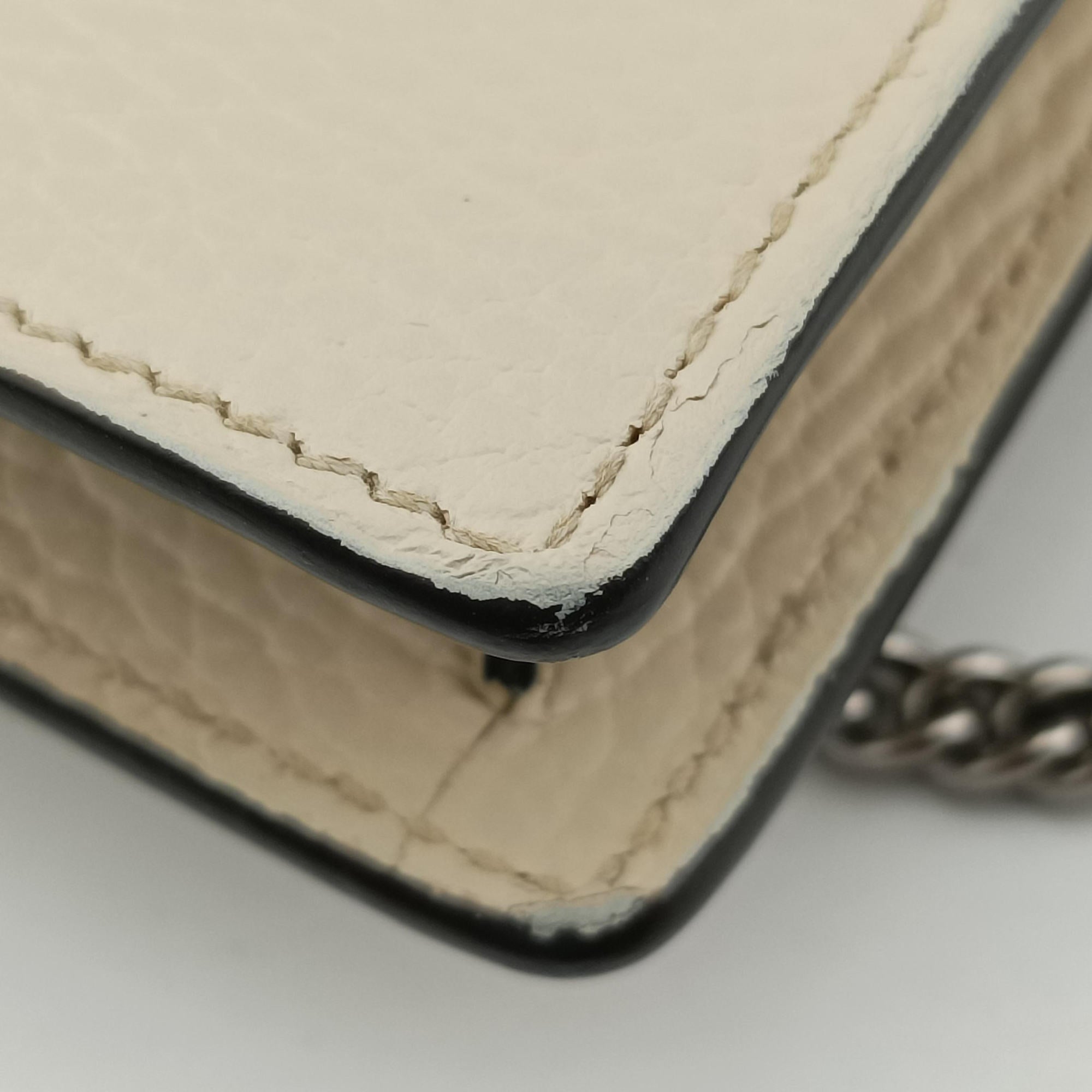 Pre-owned Gucci Dionysus White Leather 476432 shoulderbag | stylenewstar