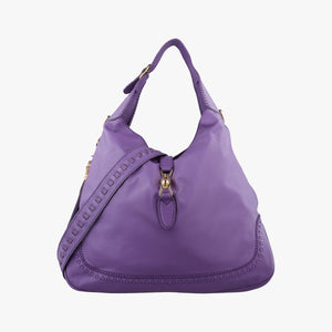 Pre-owned Gucci new jackie Purple Leather 219704 shoulderbag | stylenewstar