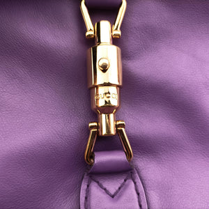Pre-owned Gucci new jackie Purple Leather 219704 shoulderbag | stylenewstar