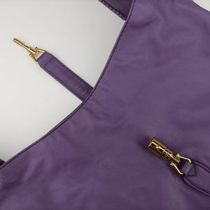 Pre-owned Gucci new jackie Purple Leather 219704 shoulderbag | stylenewstar
