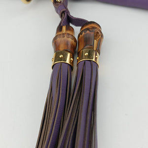 Pre-owned Gucci new jackie Purple Leather 219704 shoulderbag | stylenewstar