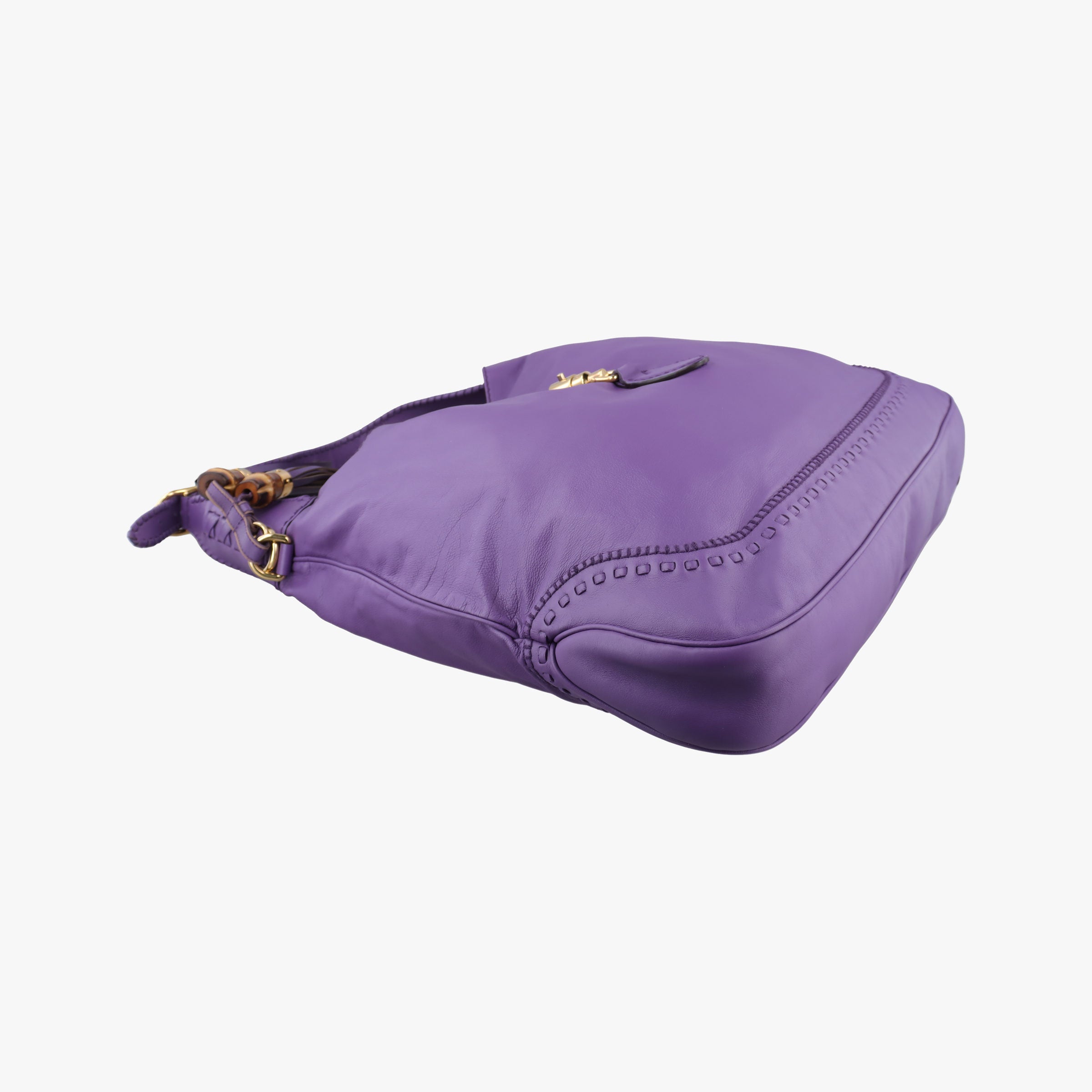Pre-owned Gucci new jackie Purple Leather 219704 shoulderbag | stylenewstar