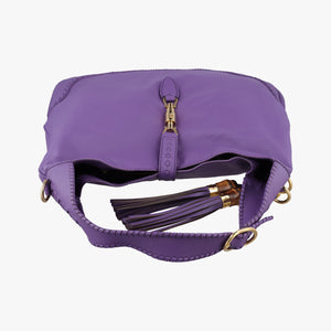 Pre-owned Gucci new jackie Purple Leather 219704 shoulderbag | stylenewstar