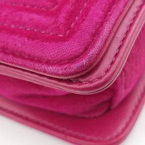 Secondhand Chanel BOY CHANEL Rose velour A67416 shoulderbag | stylenewstar