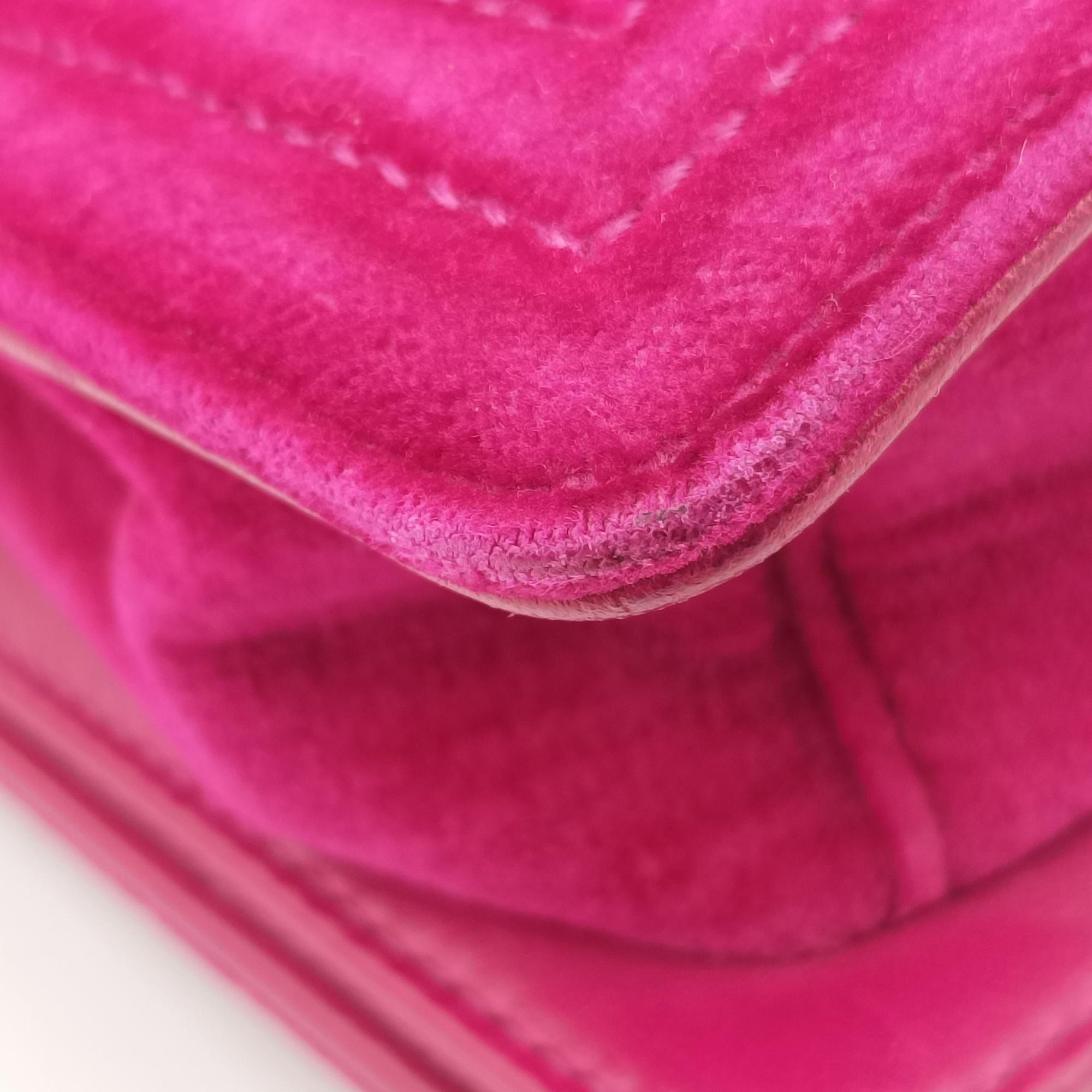 Secondhand Chanel BOY CHANEL Rose velour A67416 shoulderbag | stylenewstar